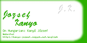 jozsef kanyo business card