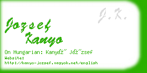 jozsef kanyo business card